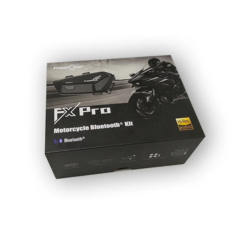 FreedConn FX PRO Motorcycle Mesh Group Intercom Helmet Bluetooth Headset for 6 Riders Talking at the Same Time Music Sharing FM