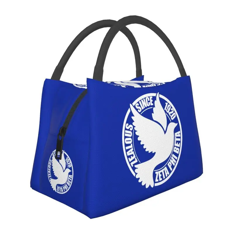 Zeta Phi Beta Thermal Insulated Lunch Bags Women African American Lunch Container for Outdoor Picnic Storage Meal Food Box