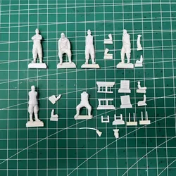 1/48 Scale Resin Soldier Figure Model Kit Historical Military Hobby Miniature Pilot and Officer 6 People Unassembled & Unpainted