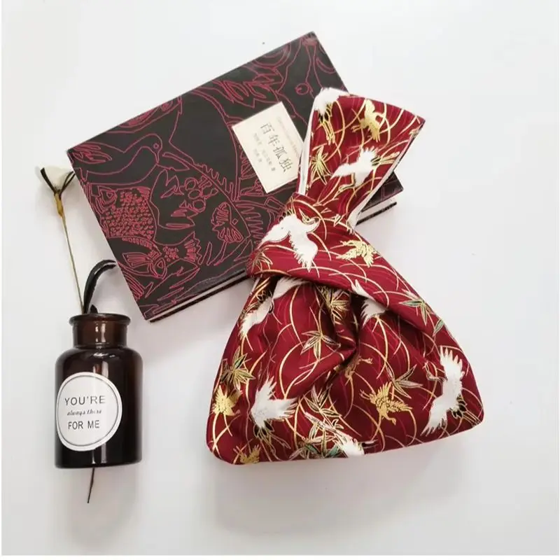 

Japanese Style Portable Knot Wrist Bag Women Top Handle Tote Bag Simple Purses Handbags Waterproof Shopping Bag Phone Key Pouch