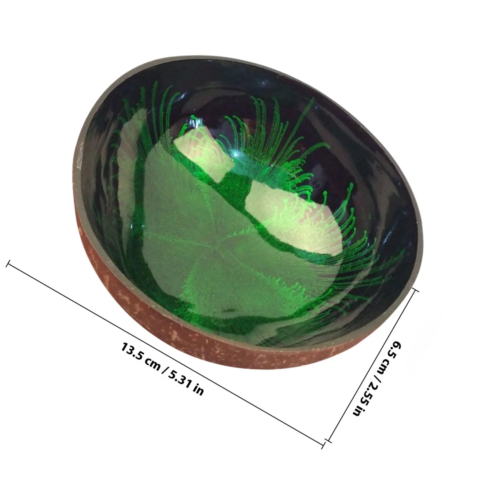 Coconut Shell Bowl – Eco-Friendly Natural Texture Candy, Nut & Key Holder for Home Office Desk Decoration