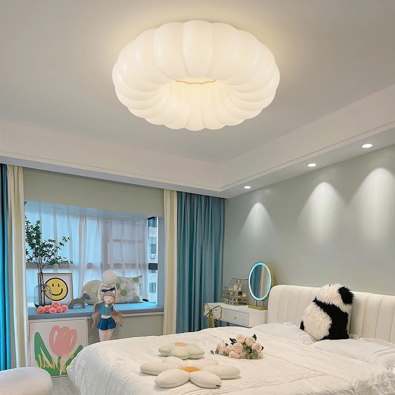 Nordic Cloud Ceiling Light Led White roundness Ceiling lamp for Children\'s Room Bedroom dimming Fixture Lustre Indoor Lighting