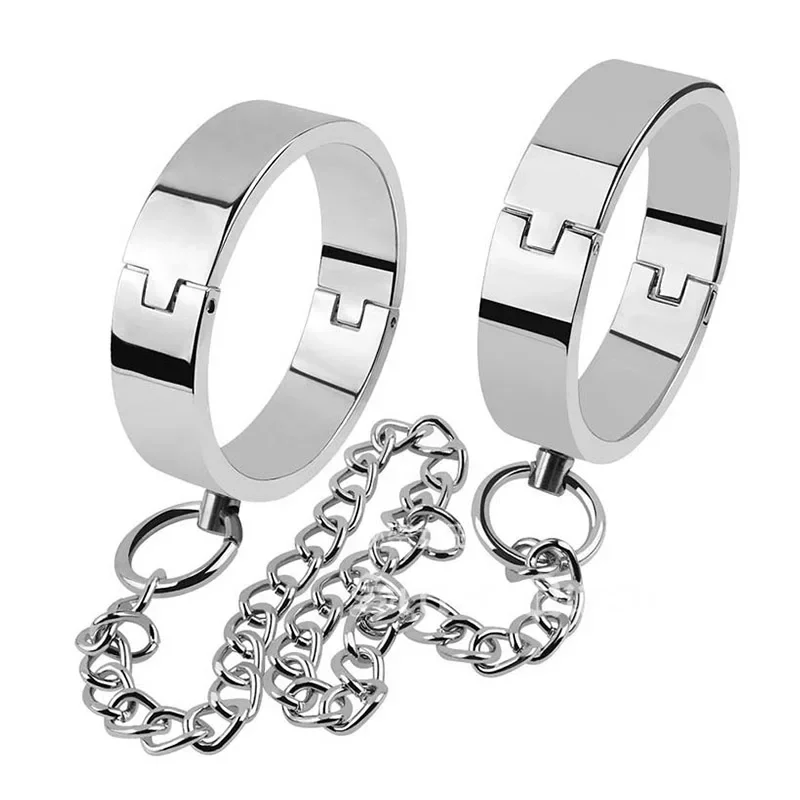 Metal Handcuffs Ankle Cuff Bondage Bracelet Restraints BDSM Footcuffs Intimate Adult Game Sex Toys for Couples Sexshop