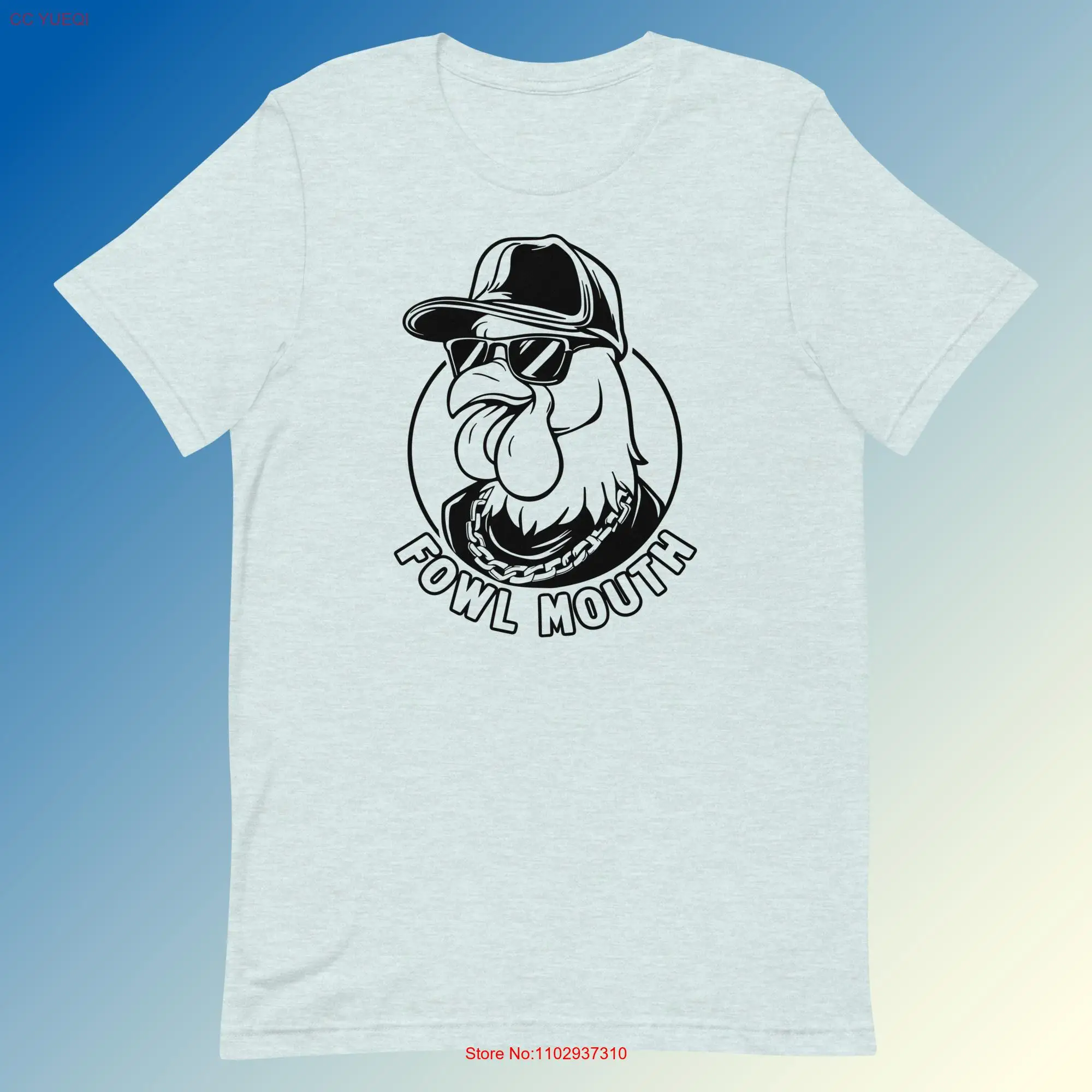 Fowl Mouth Chicken T Shirt Funny Humor Idea long or short sleeves