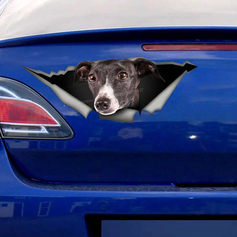 Greyhound Dog Pet Car Sticker Waterproof Vinyl Decal on Bumper Rear Window Laptop Self-adhesive Decal For Car Accessories SH227