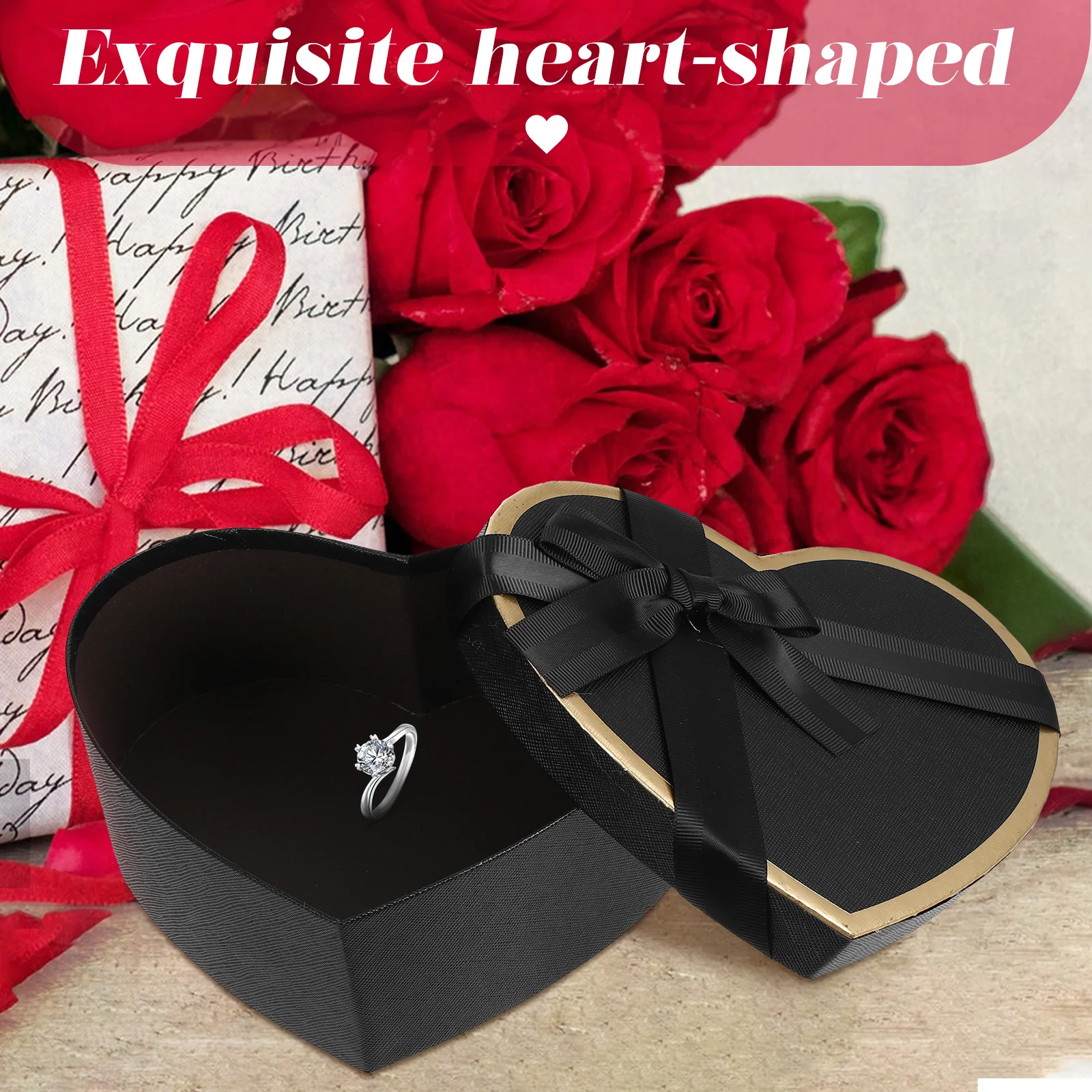 

1 set 1 Set Pink Heart-Shaped Gift Box For Valentine Birthday Wedding Bridesmaid Proposal Baby Shower Floral Arrangement Present