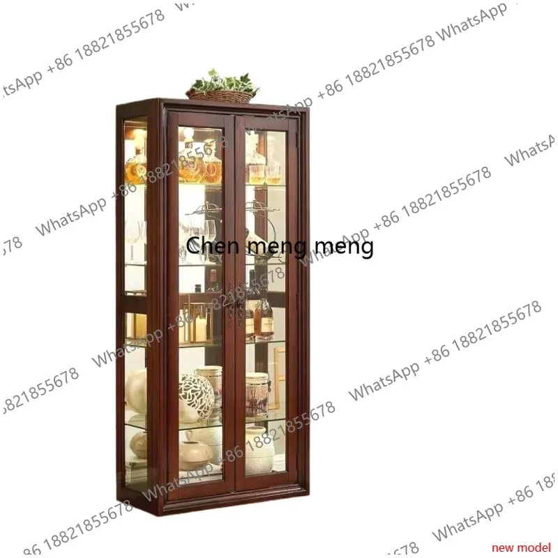 American Solid Wood Wine Cabinet Living Room Household Single Wine Cabinet New Chinese Side Bar Furniture Drankenkast