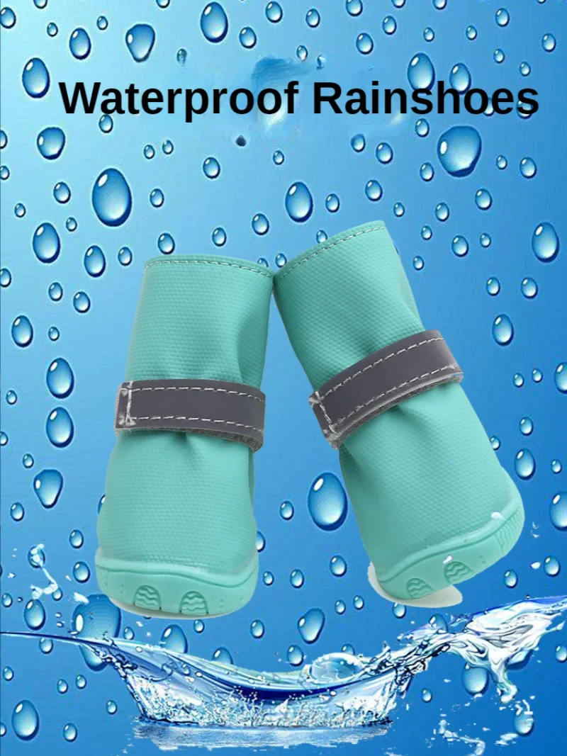 Small Medium Dog Rain Shoes Waterproof Dog Shoes Waterproof and Slip Resistant Dog Rain Shoes Wearable and Durable