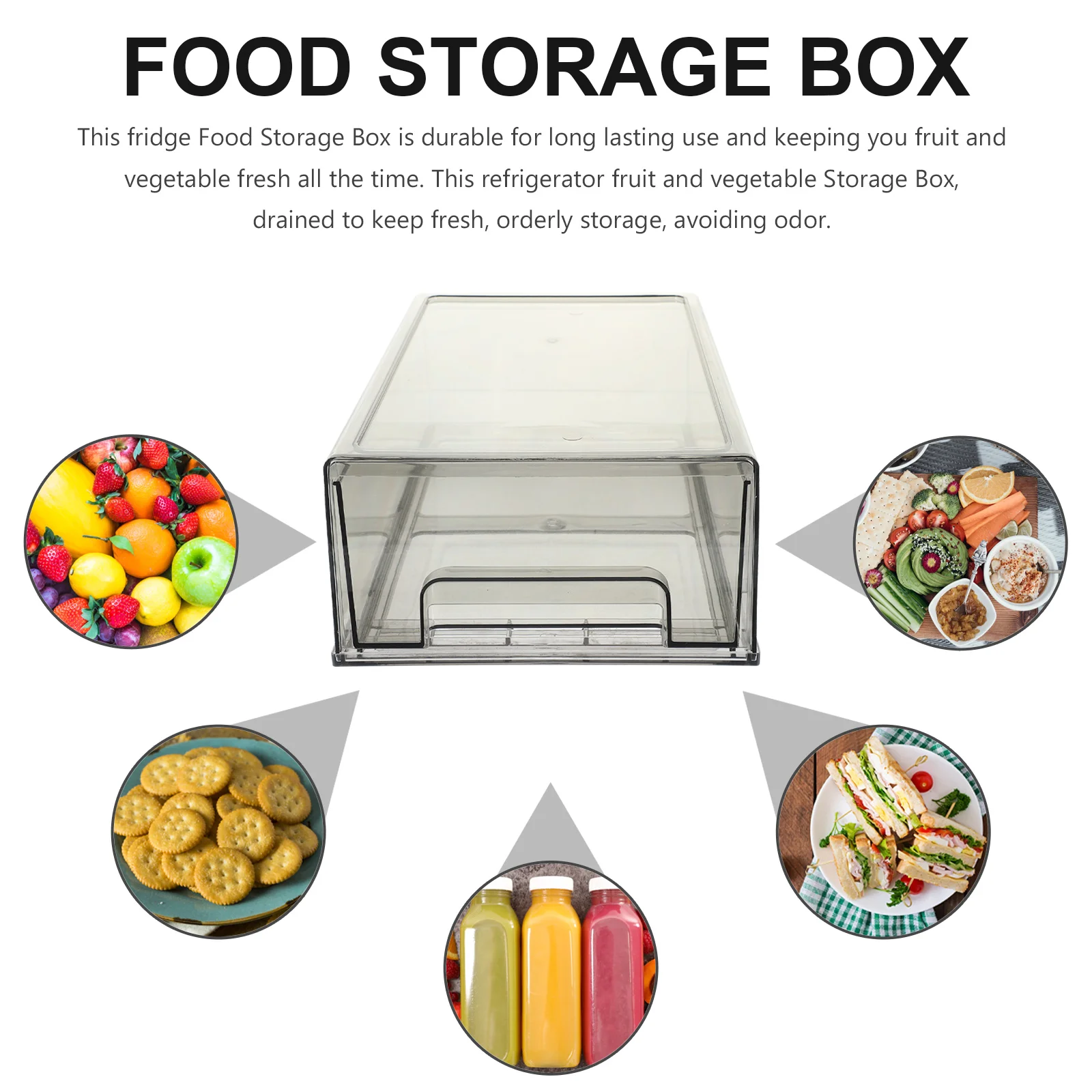 

Transparent Refrigerator Storage Box Large Capacity Fridge ganizer Freezer Container Crisper Drawer Type Box Kitchen