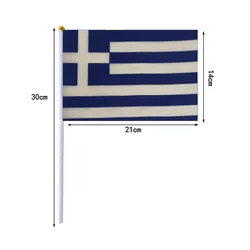 Bandera griega de poliéster ondulada resistente para exterior