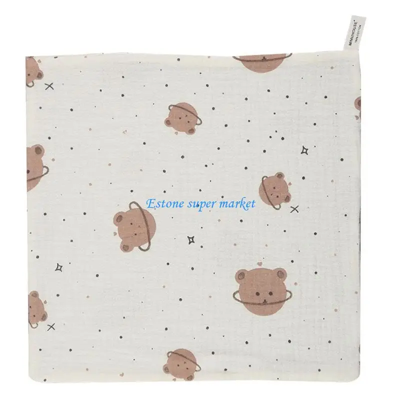 

090B Baby Muslin Squares Cotton Soft Breathable Baby Washcloths 4 Layers for Boy Girl