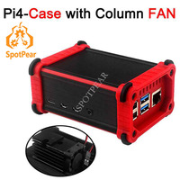 Raspberry Pi 4B 4 Model  B shockproof case with fan and aluminum pillar