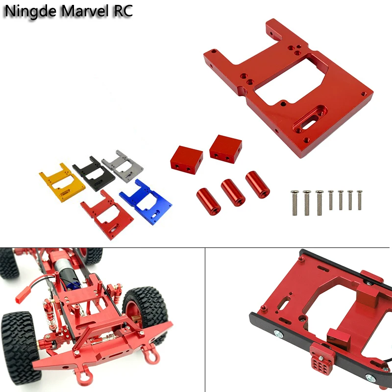 1 Set of Steering Servo Housing Metal Steering Gear Housing Fixing Brackets for WPL B14 B24 C14 C24 Q65 MN D90 D99S MN45 RC Car