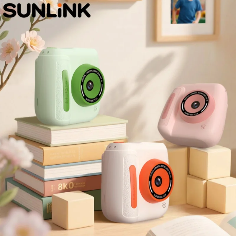 

1 шт. детский фотоаппарат Polaroid с HD-камерой, цифровой фотоаппарат с двумя объективами, мгновенная камера для фото и видео, подарок на день рождения