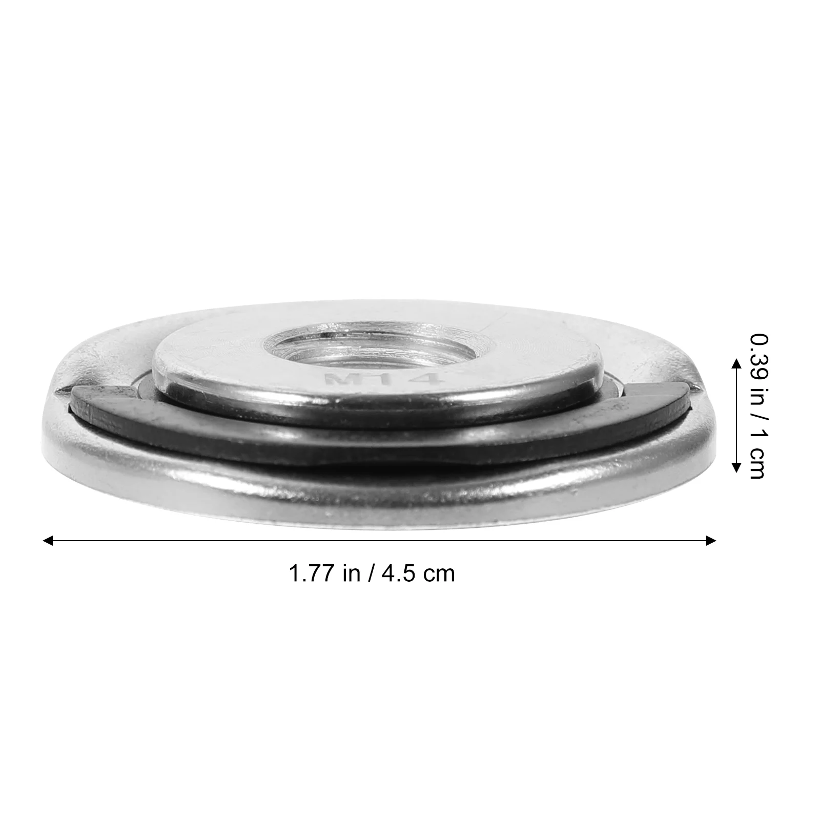Angle Grinder Platen Fitting for Flange Nut 14mm Lock Lengthen Extension Steel Silver Electrical Part