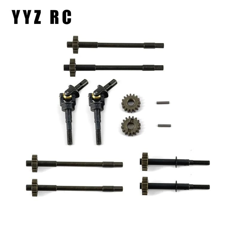 Steel Universal Front Rear Axle CVD Drive Shaft Metal For Axial Scx10 Upgrade Parts Remote Control Rc Crawler Car Accessories