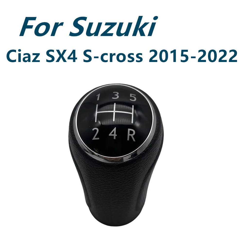 Car Gear Shift Konb 5 Speed Manual For Suzuki Ciaz SX4 S-cross 2015-2022 Lever Handle Auto Parts Interior