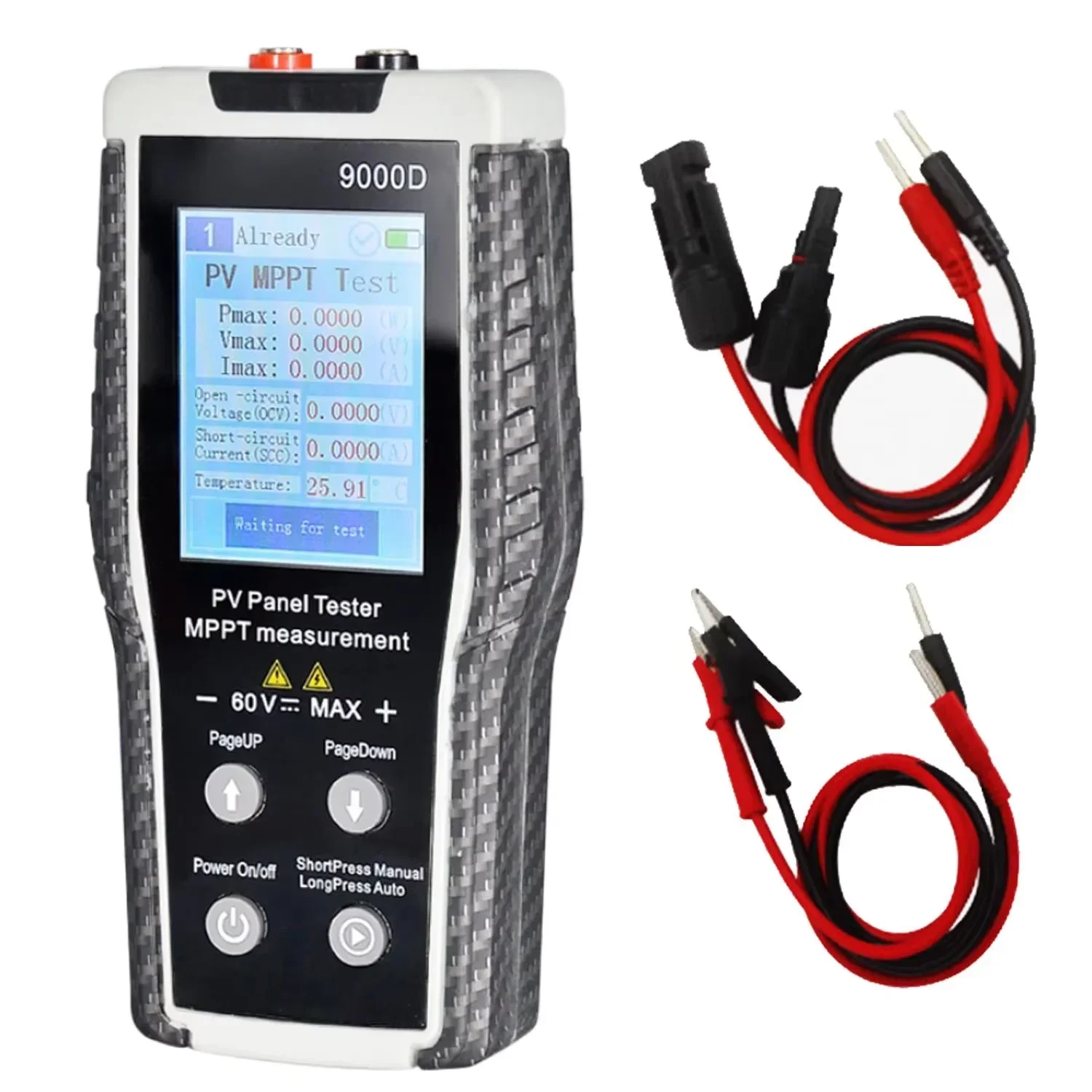 

Solar Panel Tester MPPT Meter 800W Max Power 60V/35A PV Module Tester for Voc/Isc with Data Recording for Renewable Energy