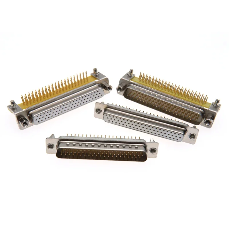 1PCS DB62 62Pin 3 Rows D-sub HDR Connector Male Female PCB Right Angle Plug Socket Adapter with Set Screw