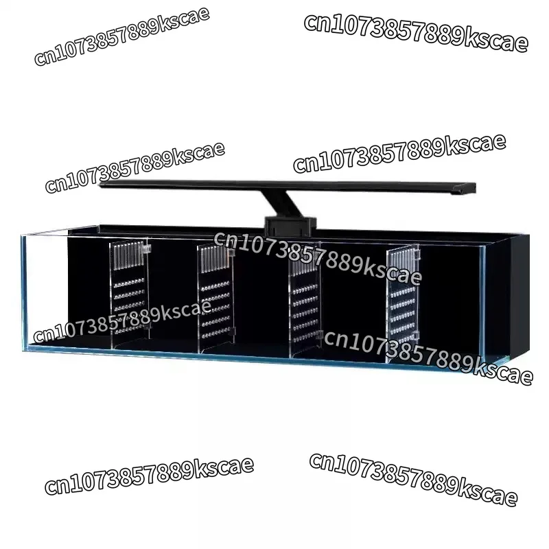 Multi-format Modular Partition Aquarium System Self-cleaning Glass Fish Tank Built-in Filter Small Ecological Water Change