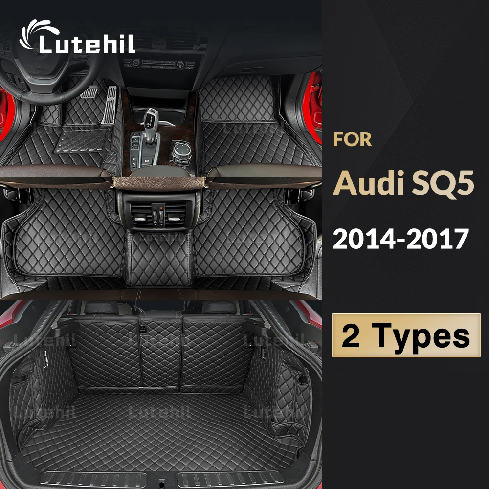 

Lutehil Car Floor Mats For Audi SQ5 2014 2015 2016 2017 Car Trunk Mat Custom Auto Foot Pads Carpet Cover Interior Accessories