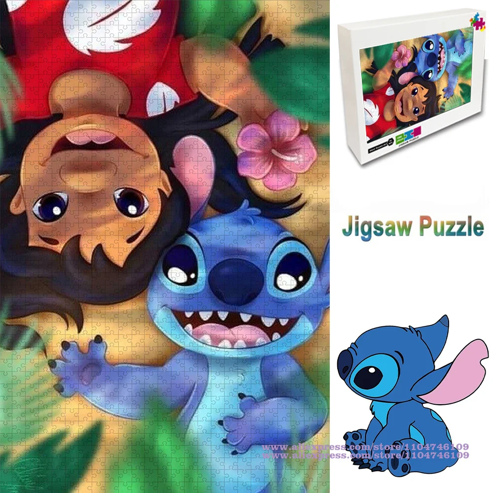 

Аниме-пазл Лило и Стич, 108/200/300/500/1000/1500 шт., интеллектуальные пазлы, уникальный пазл унисекс с подарочной коробкой с принтом