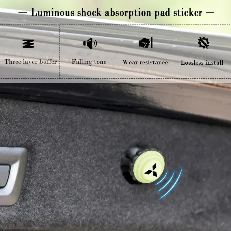 4pcs Car Door Shock Absorption Anti-collision Pad Sticker For Mitsubishis ASX 1200 Lancer Pajero Outlander L2 EVO Lancer EX L200