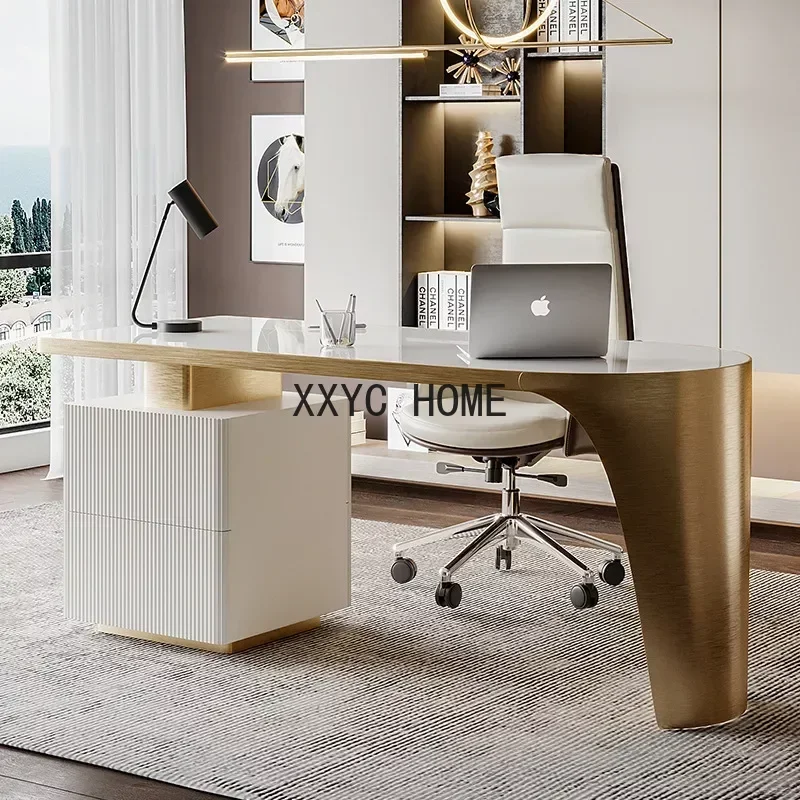 Modern Apartment Italian Light Luxury Desk Simple Modern Study Computer Writing Desks Computer Design Table Office Furniture