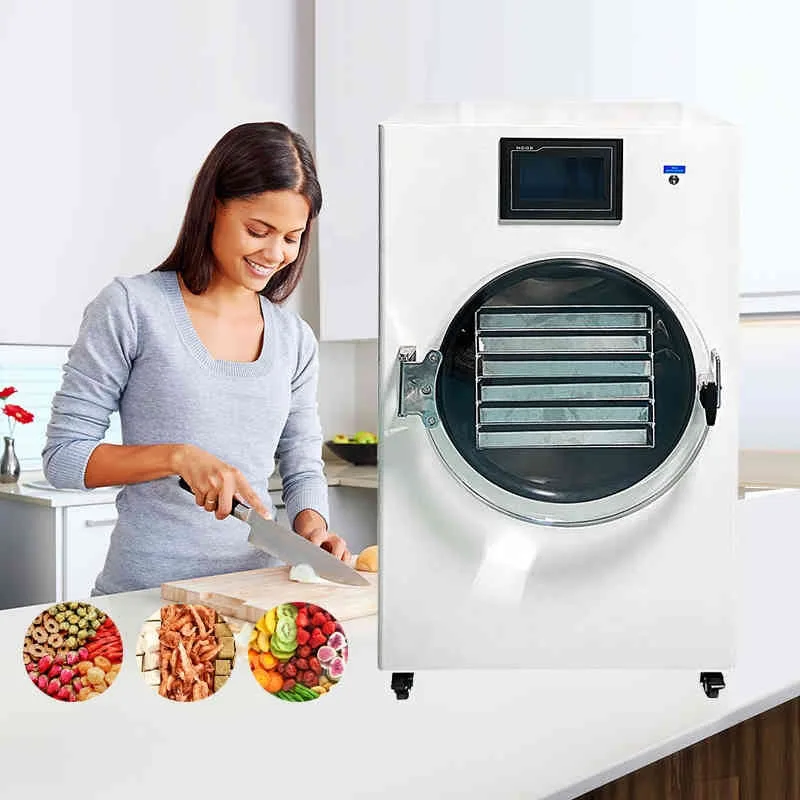 8kg 10kg Vacuum Freeze Dryer Machine 6 Trays Home Use Fruit Freeze Drying Machine For Food