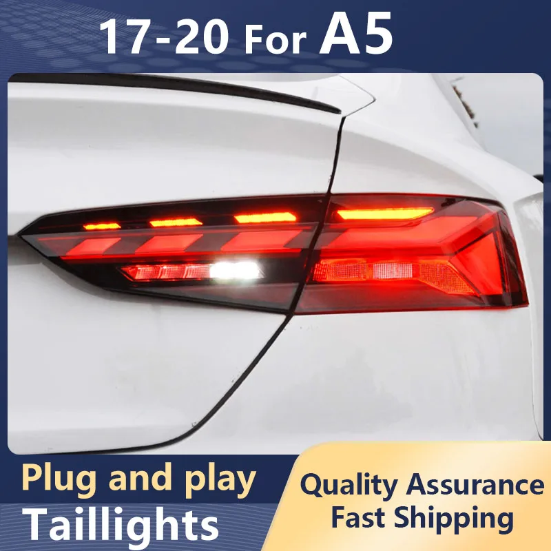 

Car Styling Taillights For AUDI A5 2017-2020 All LED Dynamic Moving Turn Signal LED DRL Brake Light Auto Accessories