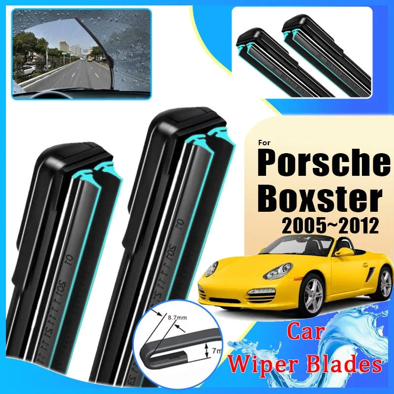 

Car Windscreen Wiper For Porsche Boxster Cayman 987 987C 2005~2011 2012 Front Hybrid Wiper Blades Window Brushe Auto Accessories