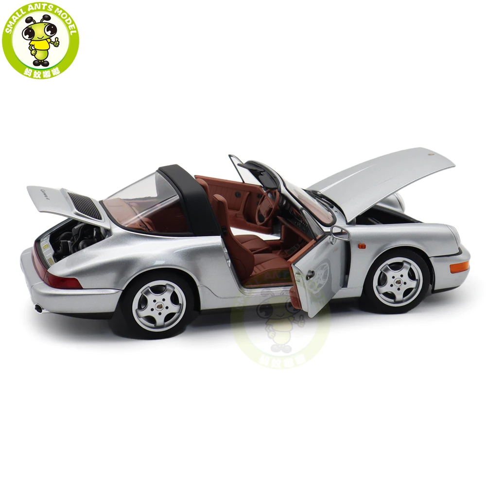 1/18 964 911 Carrera 4 Targa 1990 Norev 187342 Polar Silver Diecast Model Toy Cars Gifts For Father Friend