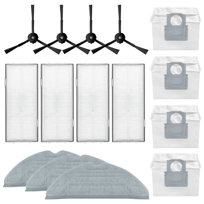 진공 청소기 교체 부품 사이드 브러시 필터, 걸레 패드, 먼지 봉투, Roborock S8 S8 + S8 Pro Ultra G20 용 부품 액세서리