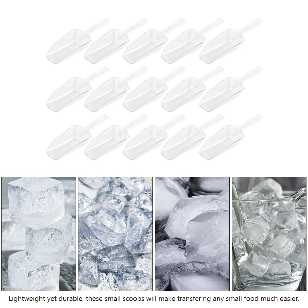 

15 pcs Plastic Scoop Set Lightweight Ideal for Ice Sugar Food Wedding Buffet Bar Pet Grain Measuring Cup