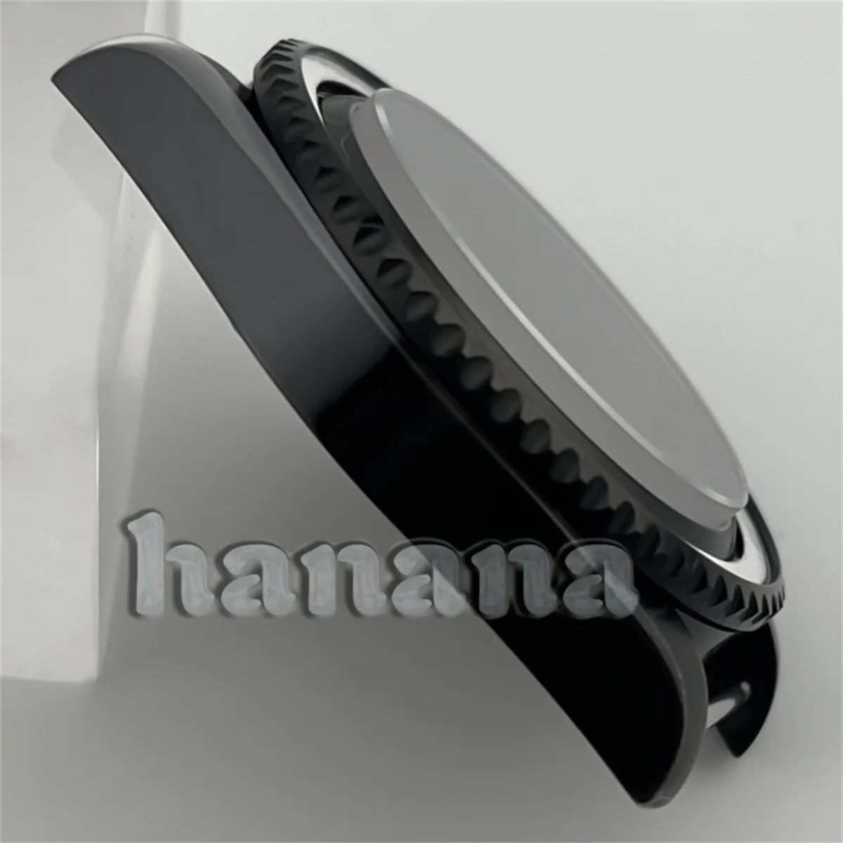 علبة غوص NH35 PVD سوداء 43 مم إطار سيراميك مدمج في العلبة مناسبة لحركات NH34 NH35A NH36 38 ETA2824 PT5000