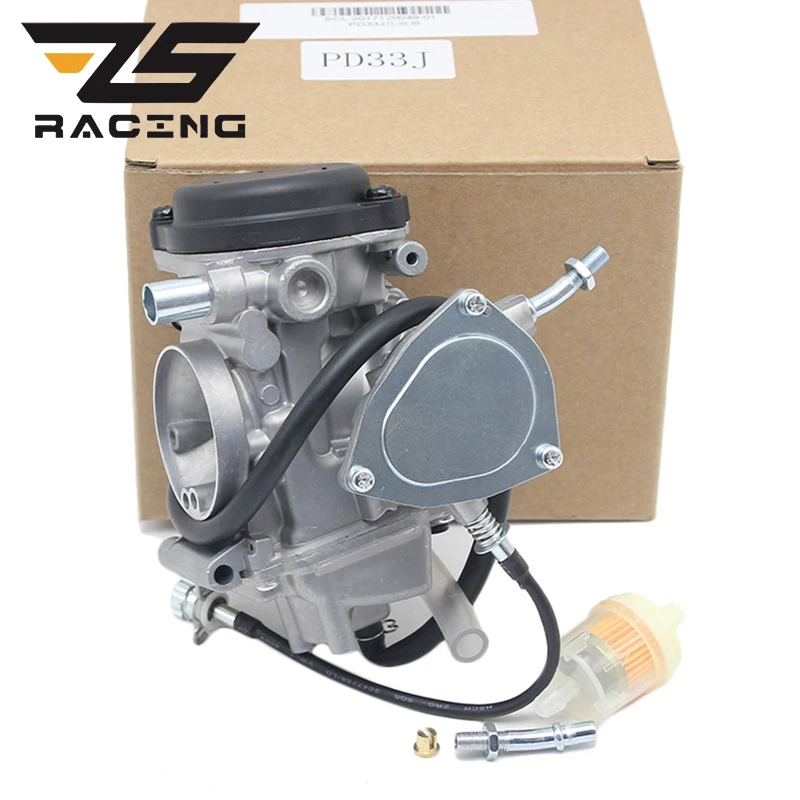 ZS Racing 33mm PD33J Motorcycle Carburetor ATV Engine Carb for Yamaha KODIAK 450 YFM350 YFM400 YFM450 4X4 for Kawasaki KFX400