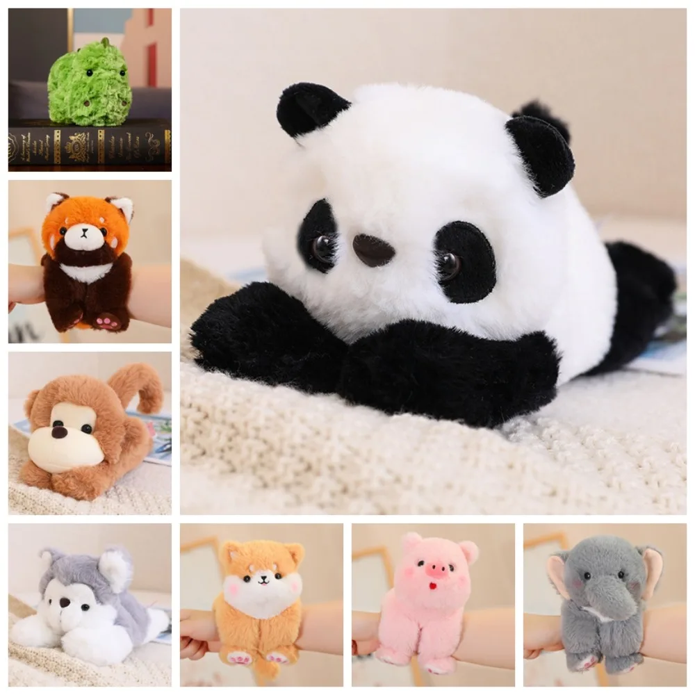 

Dinosaur Slap Bracelet Series Dog Panda Plush Doll Slap Bracelet Cartoon Cute Wrist Band Plush Toy Wrist Band