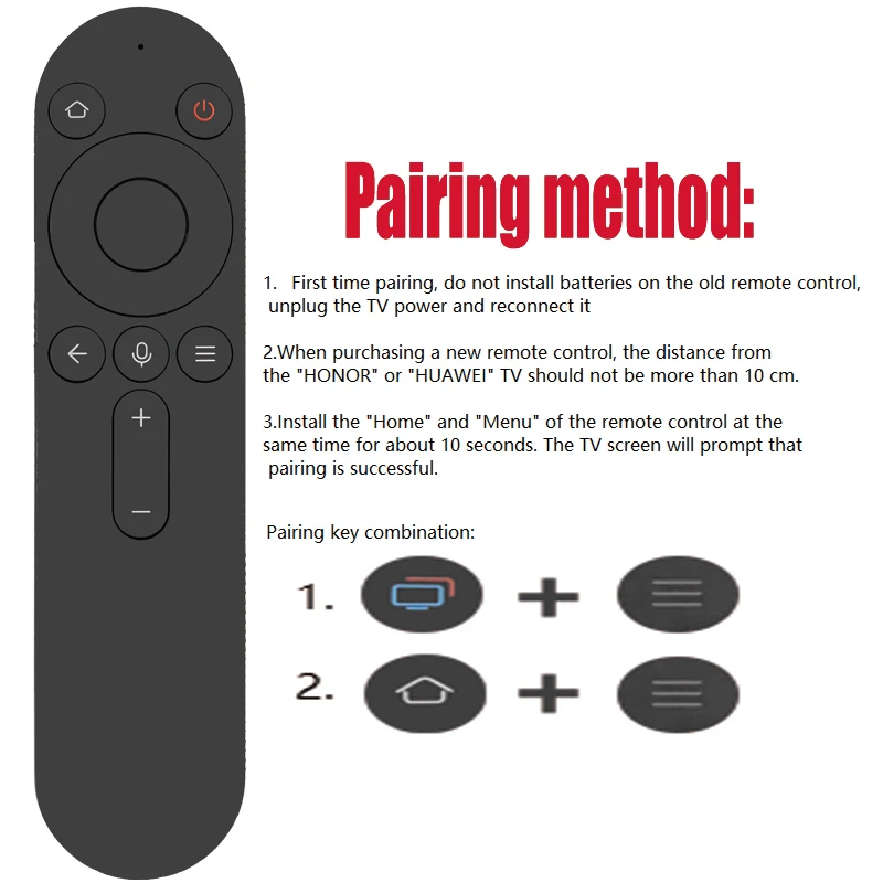 Pilot HDRC-BV1 Bluetooth z obsługą głosową dla Smart TV, Kompatybilny z Huawei Honor Hongmeng X1/X3, 55/65 cali V65/S65/LOK-360/V55i-B/SE55/SE65/SE75/S65/HD65DESY/KHAA — zdjęcie produktu 3