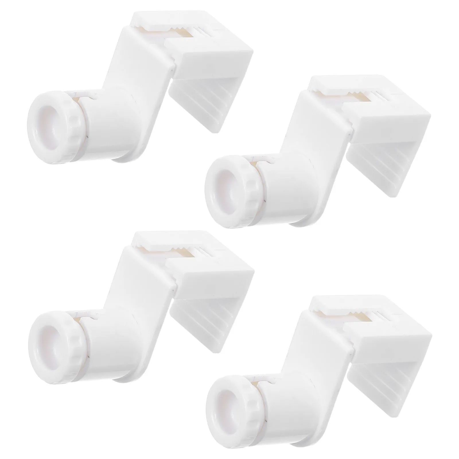4Pcs Pleated Blind Accessories No Drill Clamp on Cord Guide Brackets White Plastic Window Shade Wire Holders Roller Roman