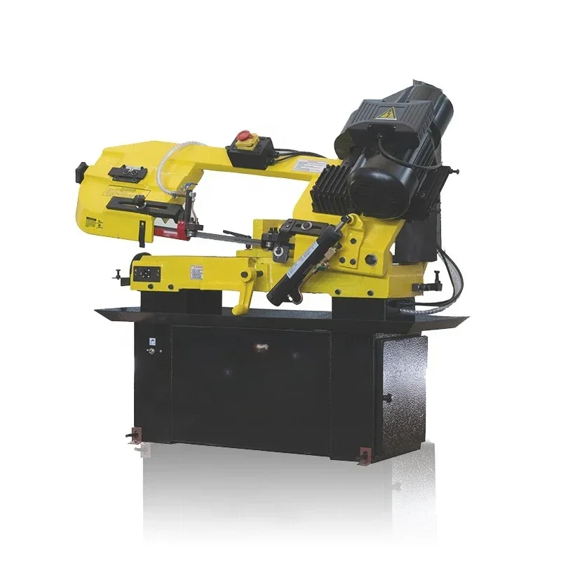 BS-712N Bow Band Saw Machine for Metal Cutting Machine Mini Metal Horizontal 45 Band Saw Machine Steel Bar Cutting Band Saw