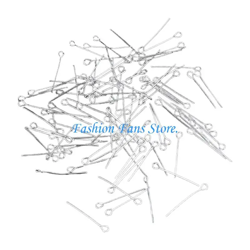  200pcs Jewelry Findings Eye Head Pins Metal 9-Character Needle for Necklace