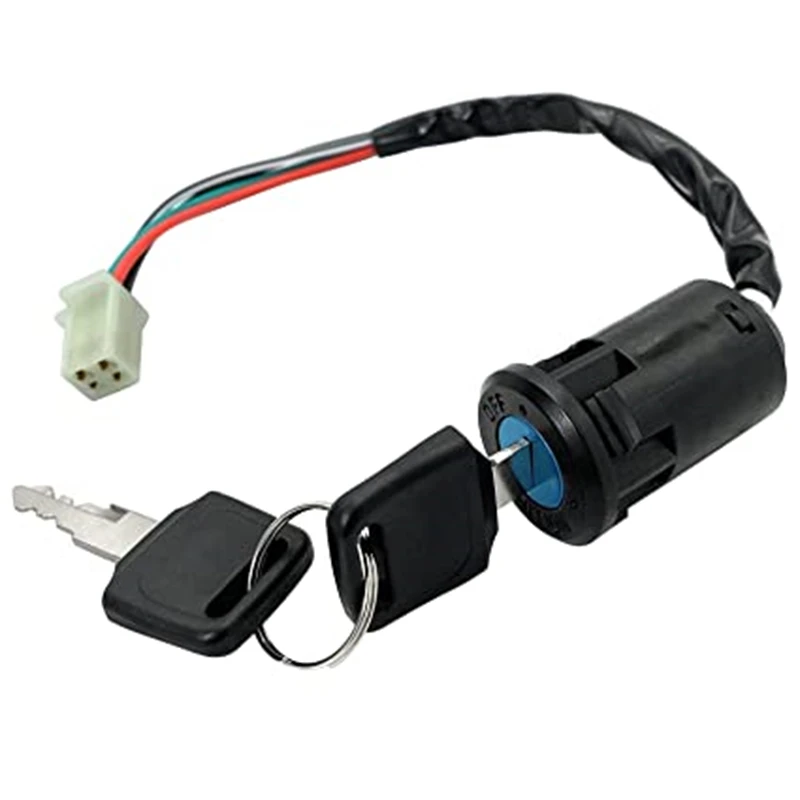 Motorcycle Ignition Switch with Key 4 Wires For ATV GO KART MOPED SCOOTERS 90cc 110cc 125cc 150cc 200cc 250cc