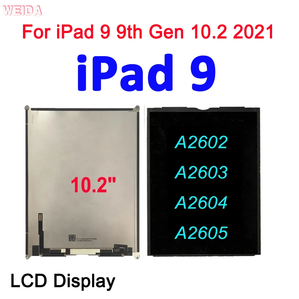 10.2 LCD For iPad 9 9th Gen 10.2 2021 A2602 A2603 A2604 A2605 LCD Display For iPad 9 LCD Screen Replacement Repair Parts