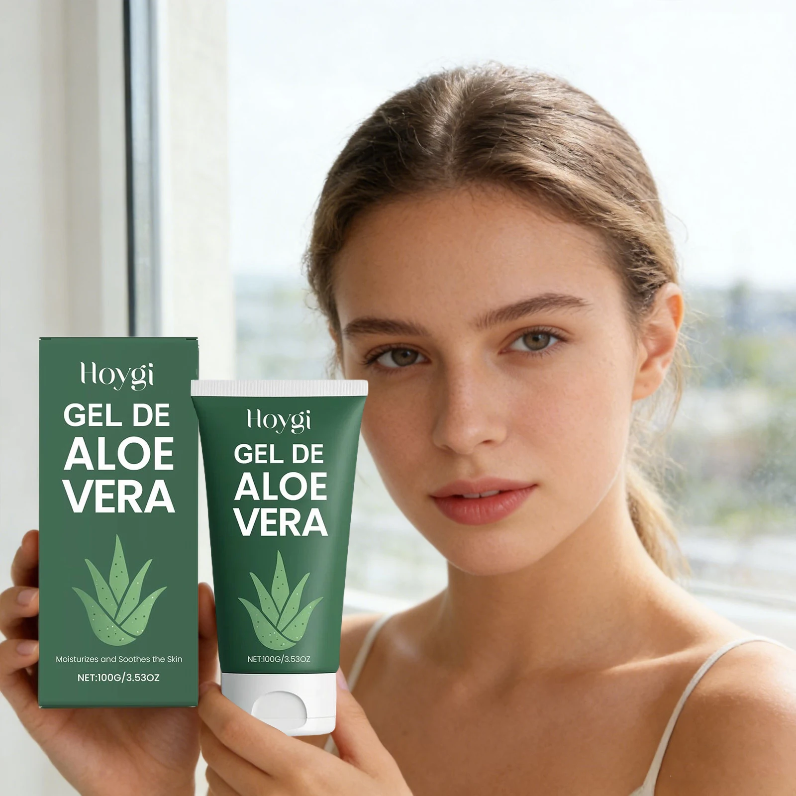 Aloe vera gel reduzir vermelhidão hidratante nutritivo pele aliviar a secura sol após reparação fortalecer barreira da pele cuidados faciais
