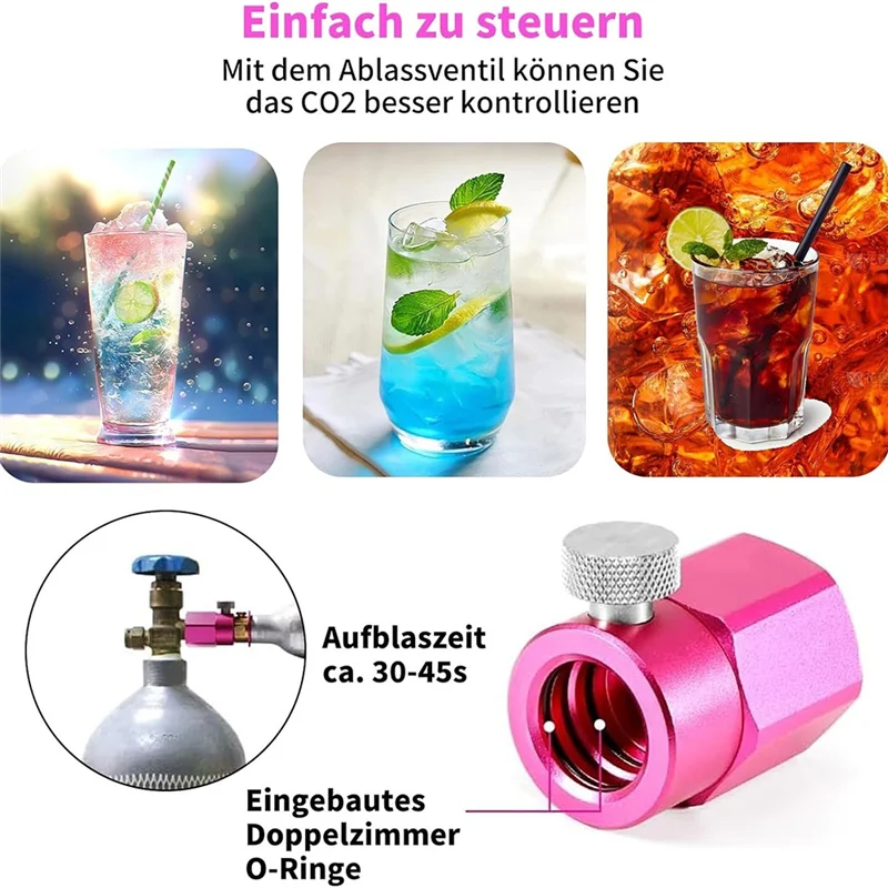 

GIGI CO2 Quick Refill Adapter For Sodastream Duo, Crystal 3.0 Terra Art E-Duo Perfect GAIA, Quick Connect Adapter W21.8-14