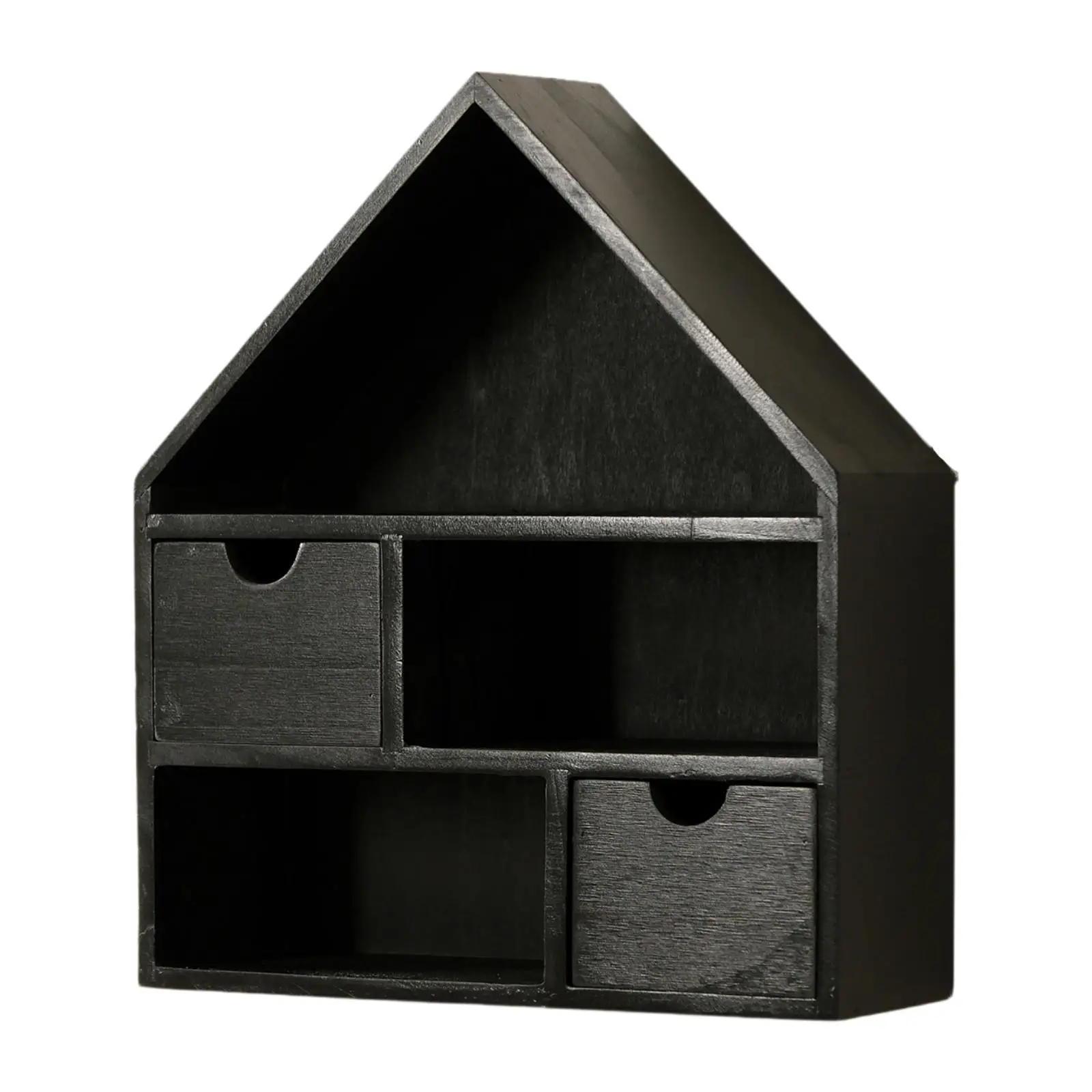 

Wall Mounted Curio Cabinet, Decorative Collection Display, Wooden House Display Box for Crafts