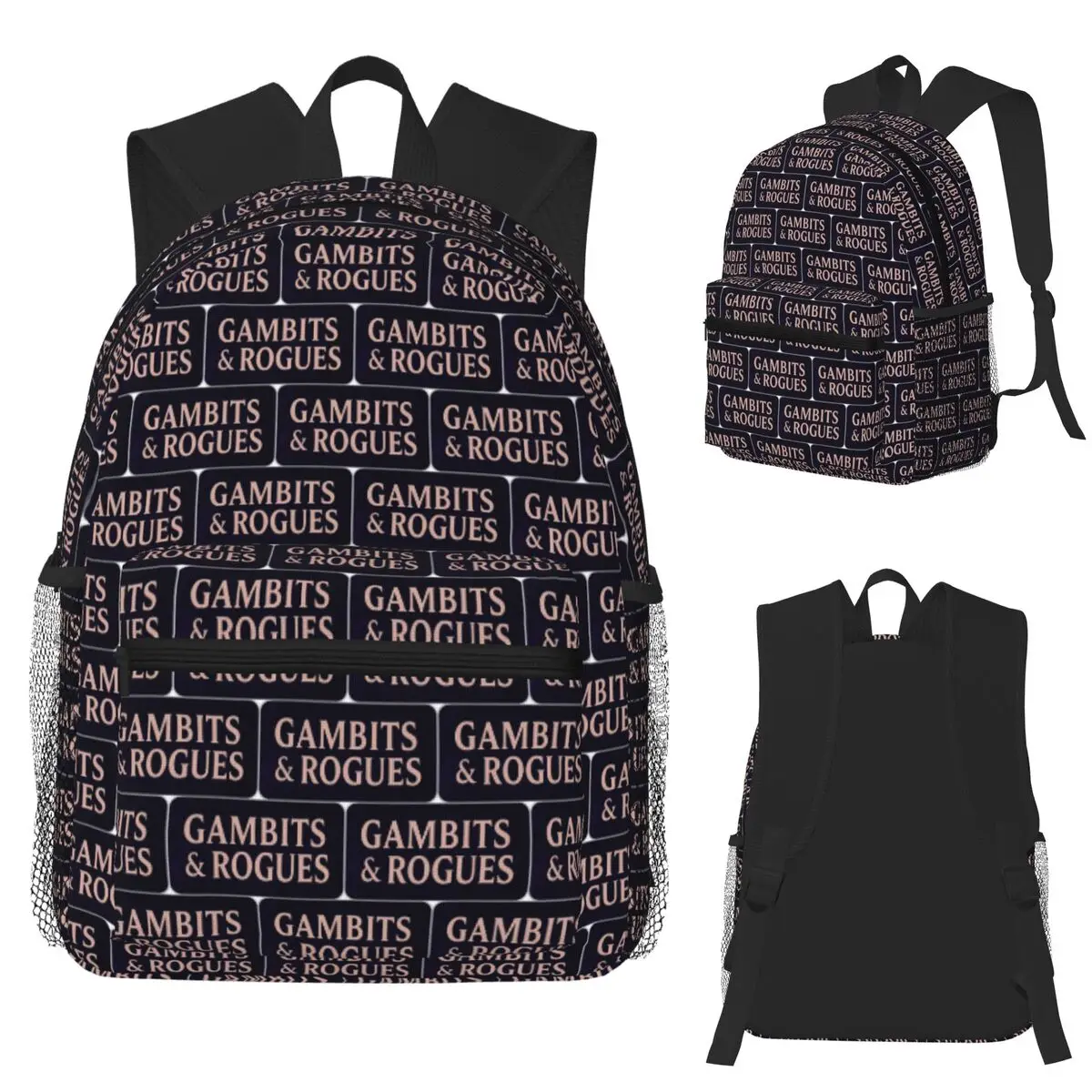 

Gambits And Rogues Logo Student Backpack School Bag Hiking Travel Daypack for Men Women Fashion Bookbag Shoulder Bags