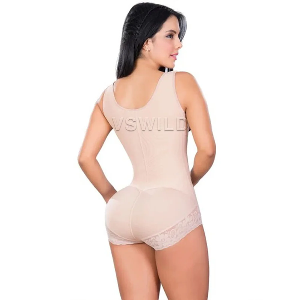 Women Tummy Control Shapewear Slimming Push Up Lace Body Shaper Open Crotch Fajas Flatten Abdomen Body Shaper