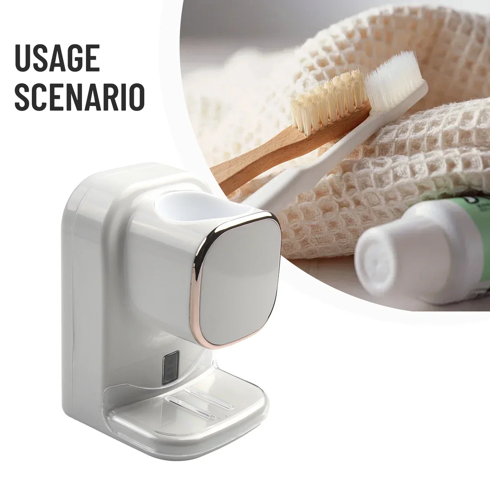 Automatic Sensor Toothpaste Dispenser Wall Mounted 3 Mode Electric Toothpaste Squeezer USB Charger Bathroom Accessories