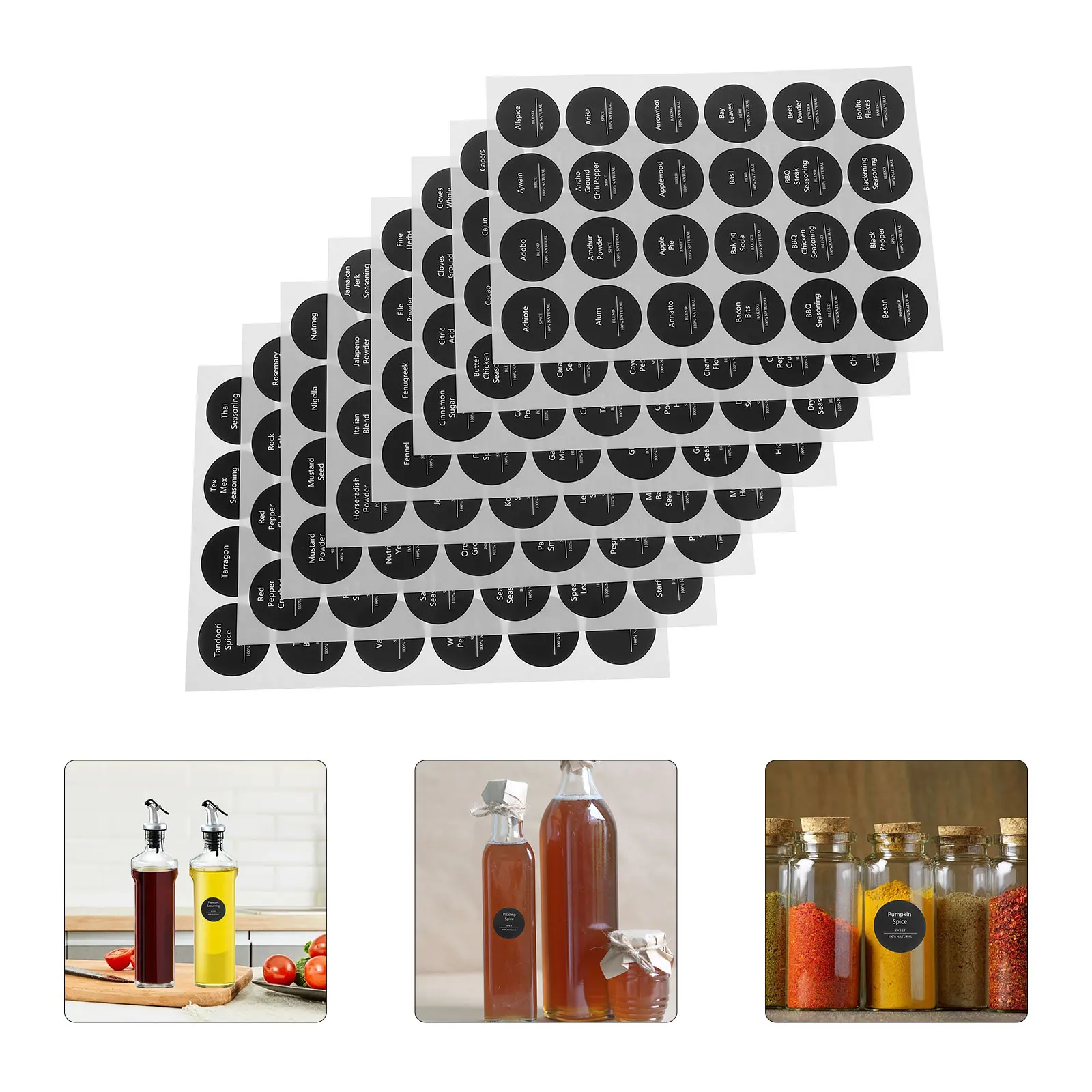 

192 Pcs Flavor Bottle Label Labels Chalk for Containers Peeling Blackboard Sticker Stickers Pvc Self-adhesive Jars